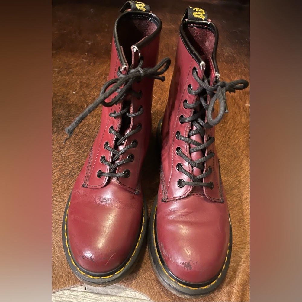 Cherry Red Doc Martens. Air Walk. Size 7M. Unisex
